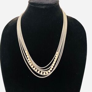 Talbots Necklace Multiple Strands Faux Pearls